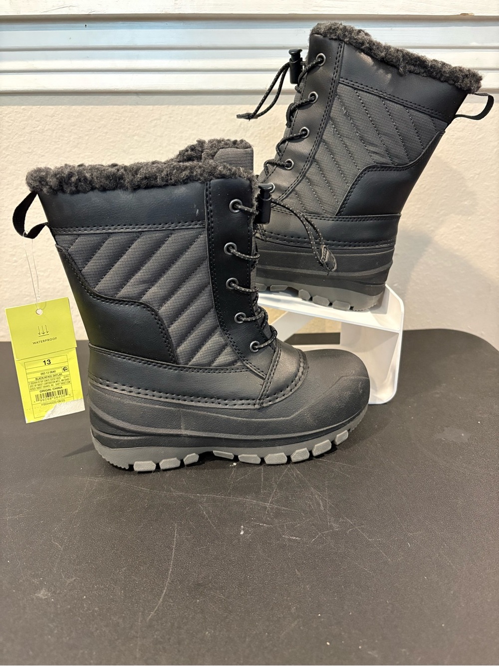Kids' Skylar Winter Snow Boots - All In Motion Black Toddler Sz 13 Fast Shipping